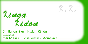kinga kidon business card